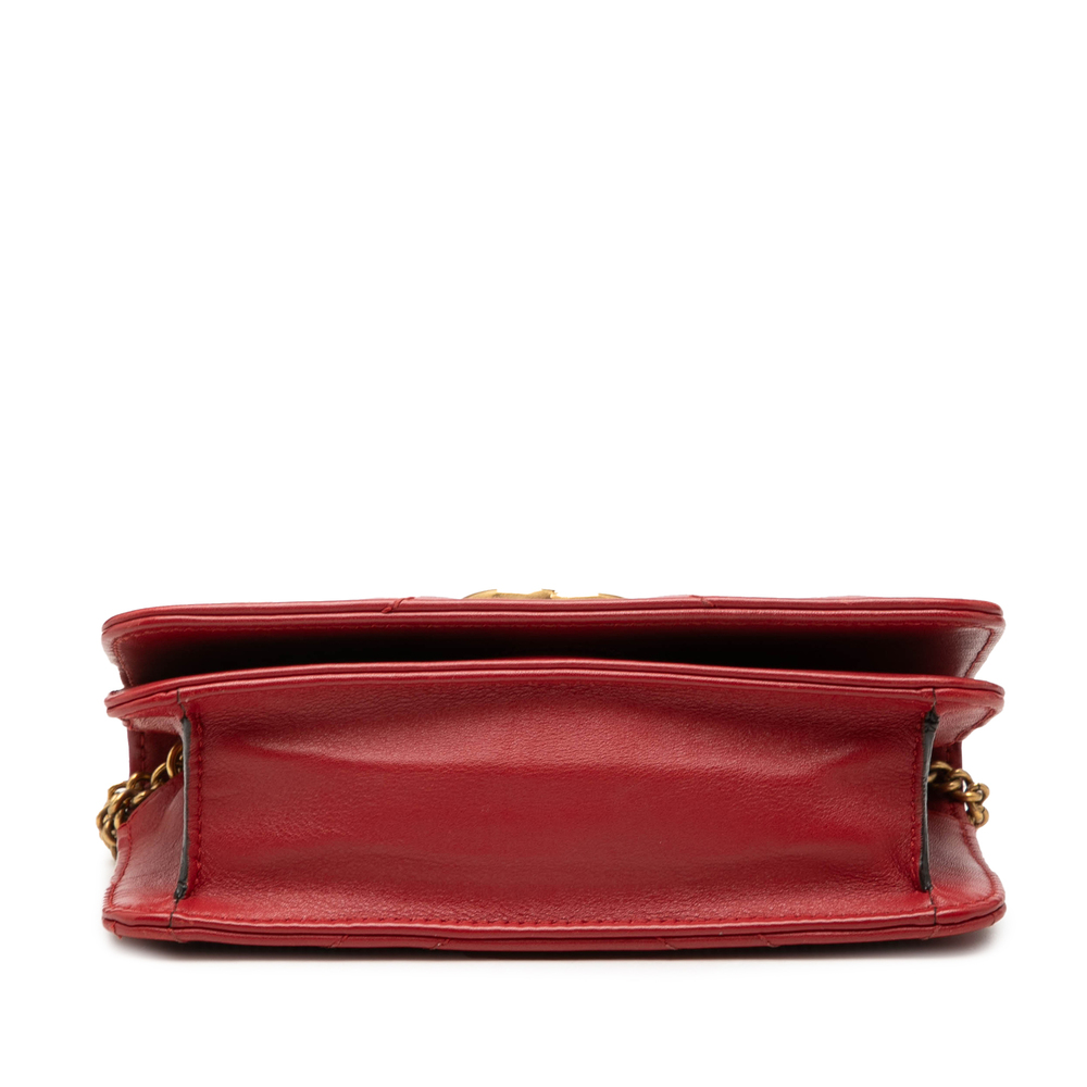 Pre-Loved Gucci Mini GG Marmont Matelasse Calfskin Wallet On Chain - Picture 3 of 7
